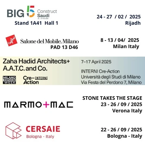 Resta aggiornato sulle nostre partecipazioni a fiere, installazioni e momenti speciali.